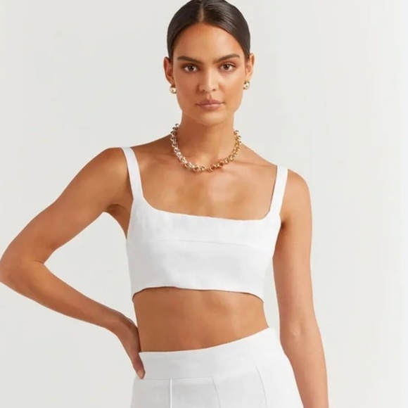 DISSH Eleanor Linen Crop Top - Picture 3 of 4